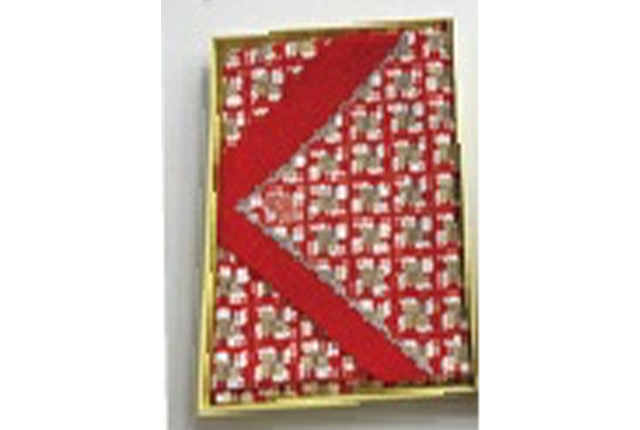富本憲吉「四弁花」模様オリジナル風呂敷「色絵赤更紗模様飾皿」模様